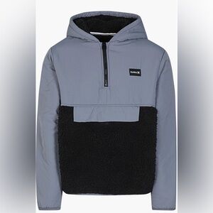 Hurley Faux Shearling 1/4 Zip pullover. Boys M (10/12)